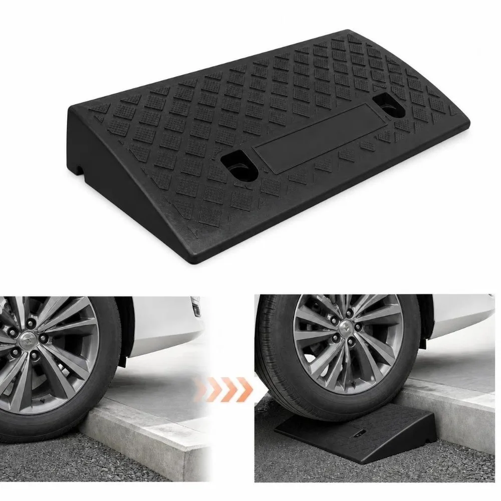 Portable Plastic Threshold Ramp Anti-Slip 50/70/100mm Driveway Ramp Heavy Duty Car Wheel Ramp Wheelchair