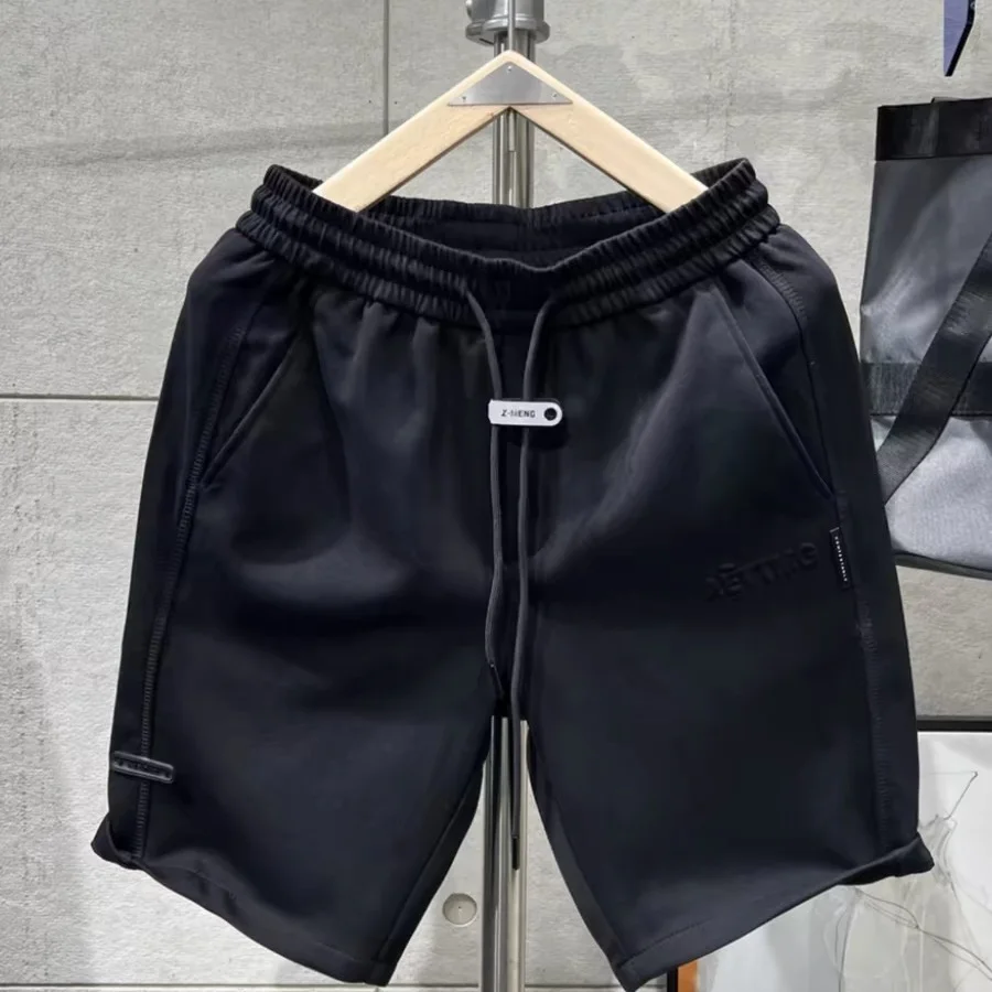 

Summer New Men's Casual orts Loose Elastic Sports Letter Five-Part Simple Haome Four-Part Mid-Pants Straight Leg Pants