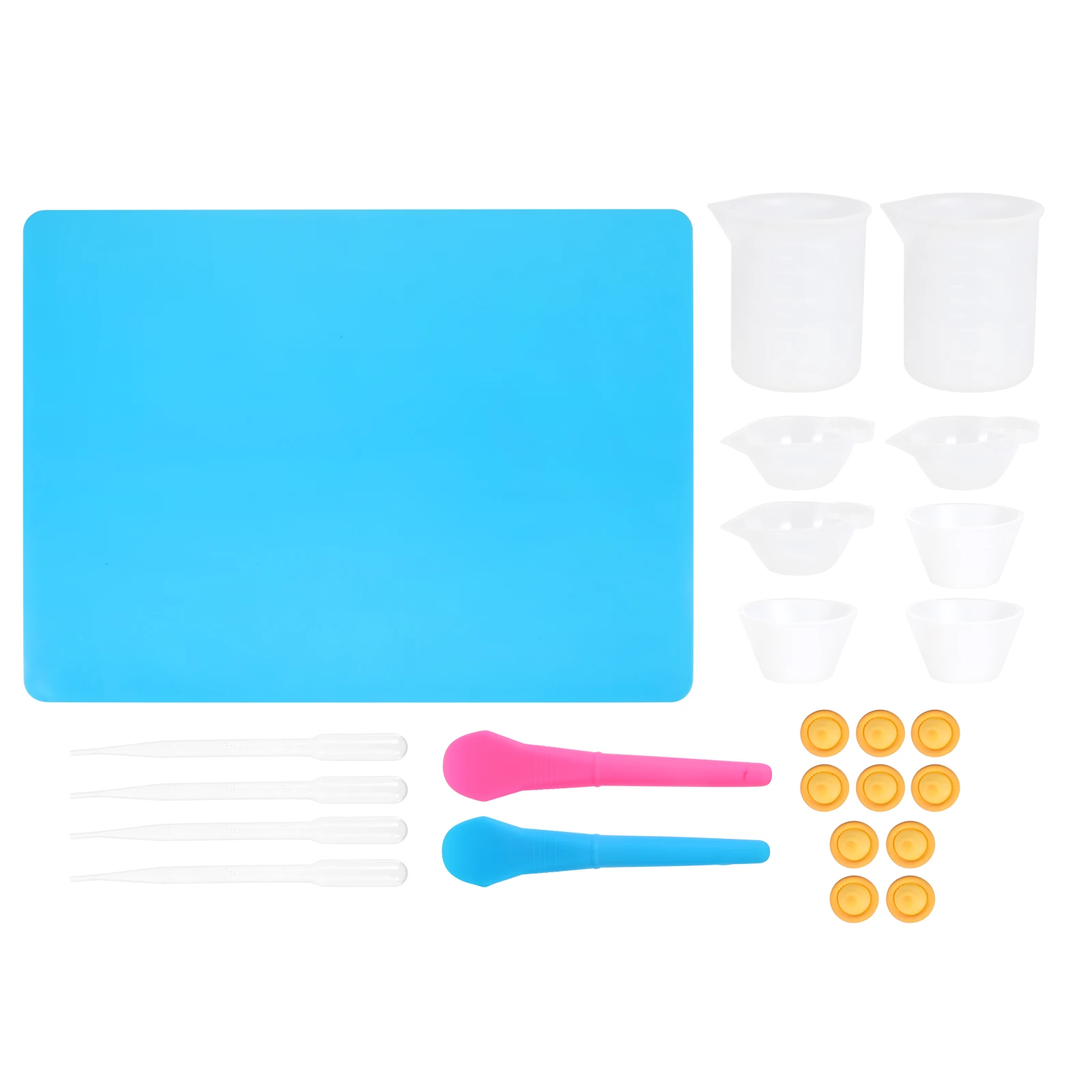 

Silicone Combination Set Pigment Cups Reusable DIY Crafting Tools Mixing Stirring Safe Practical Epoxy Coloring H made Gifts