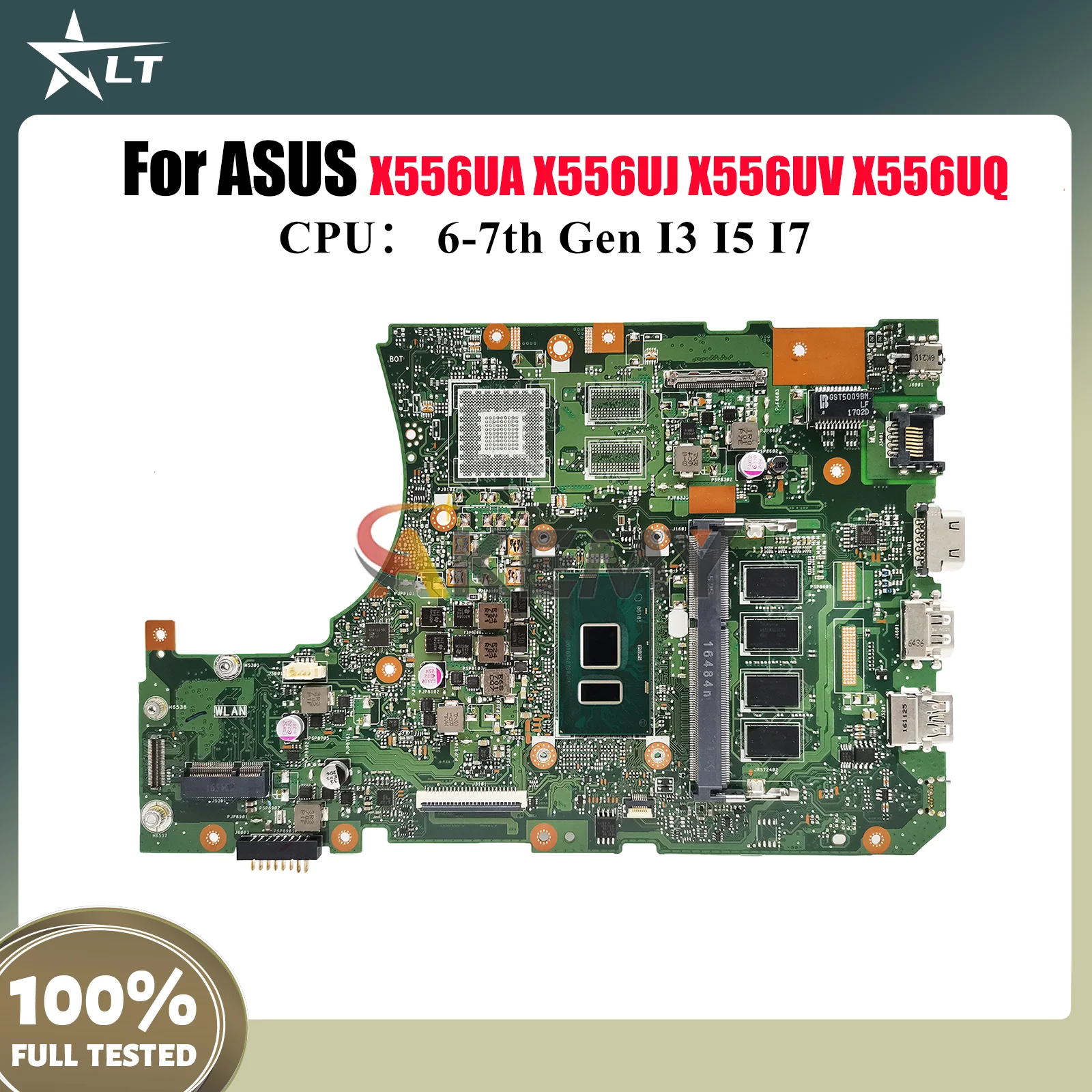 

Материнская плата X556UA для ноутбука ASUS X556UQK VM591U R558U FL5900U X556URK X556U X556UF X556UV X556UJ X556UQ, материнская плата I3 I5 I7 CPU