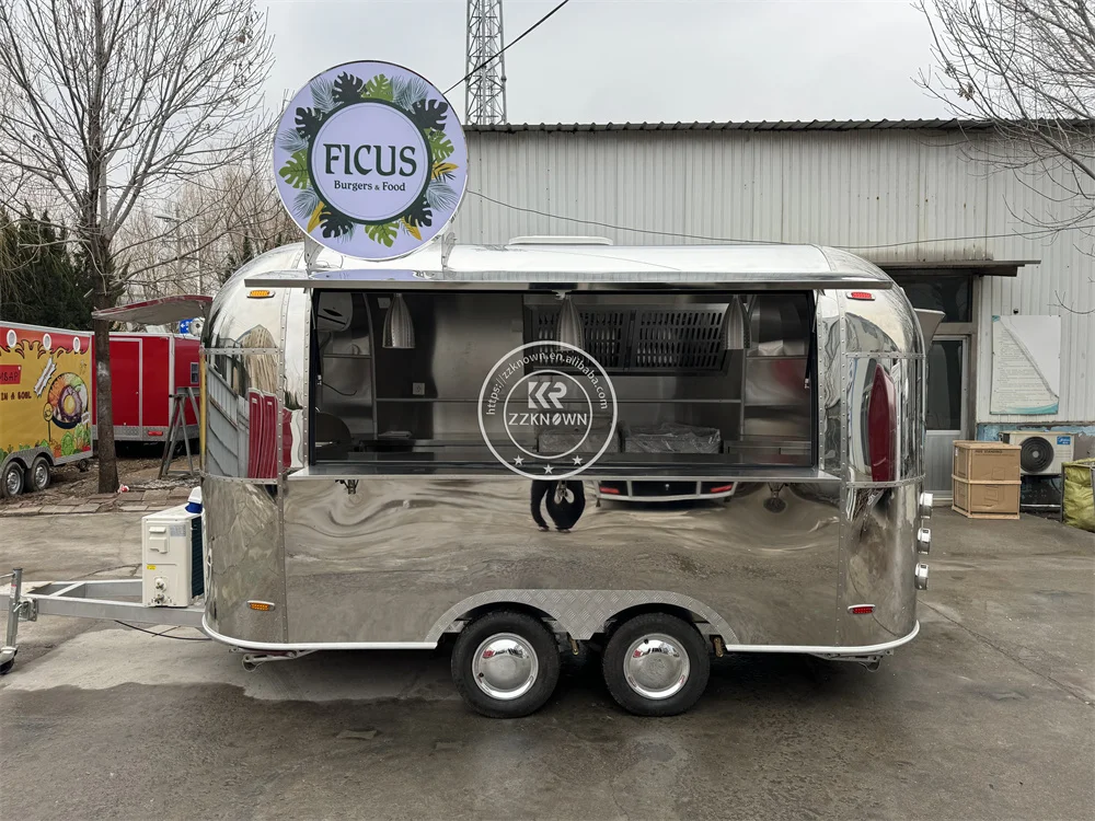 Máquina de venda automática personalizada do reboque, carrinho móvel do alimento, quiosque do café do petisco, inteiramente equipamentos da cozinha, caminhão do fast food para a venda