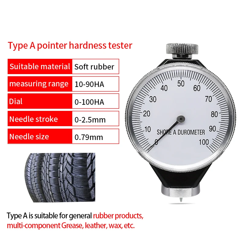 

1 шт., Измеритель Твердости резиновых шин, 0-100 °