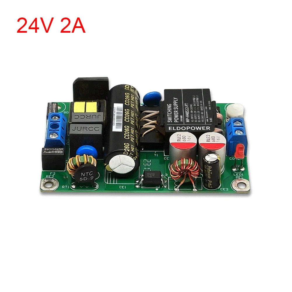 48W Ultra-thin 12V 4A/24V 2A Power Supply Module AC-DC To DC Converter Buck Power Supply Board Industrial Equipment Power Module