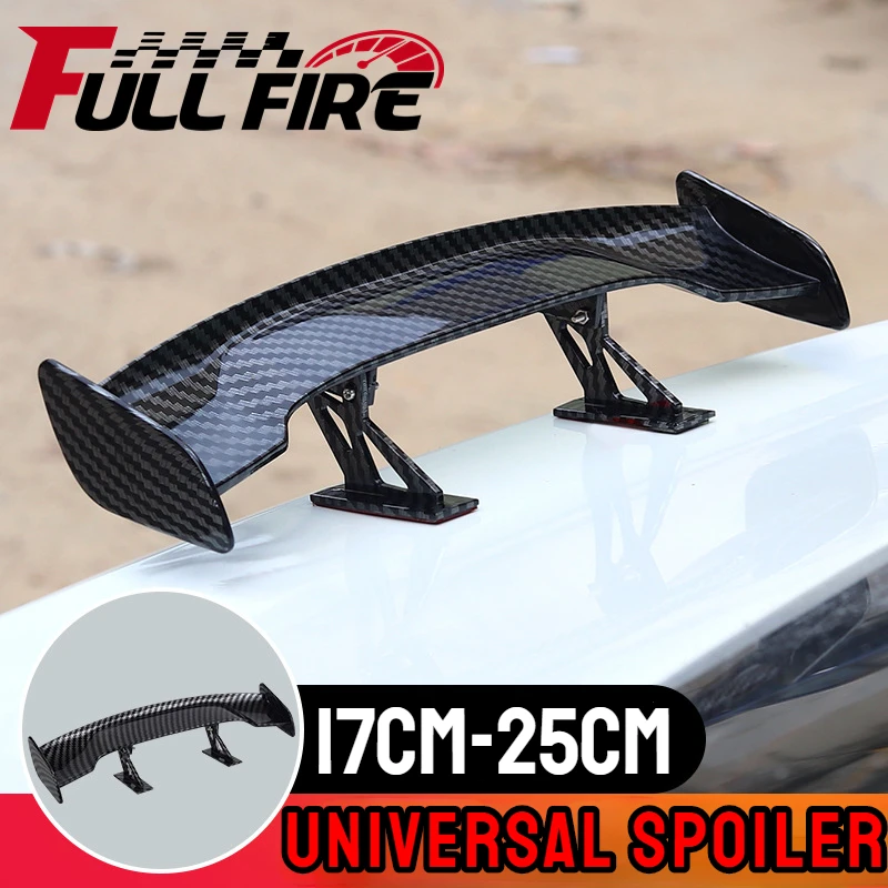 Car Universal mini spoiler Tail Wing Carbon Fiber Look Mini Modified Tail Wings Model Auto Styling Decoration Car Accessories