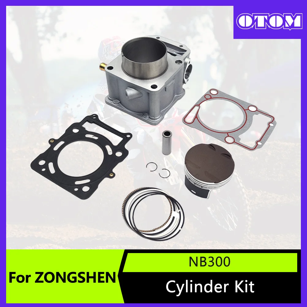 OTOM Motorcycle Engine Cylinder Kit for ZONGSHEN NB300 ZS174MN-5 Cylinder Block Piston Ring Pin Gasket Kit Motocross Accessories