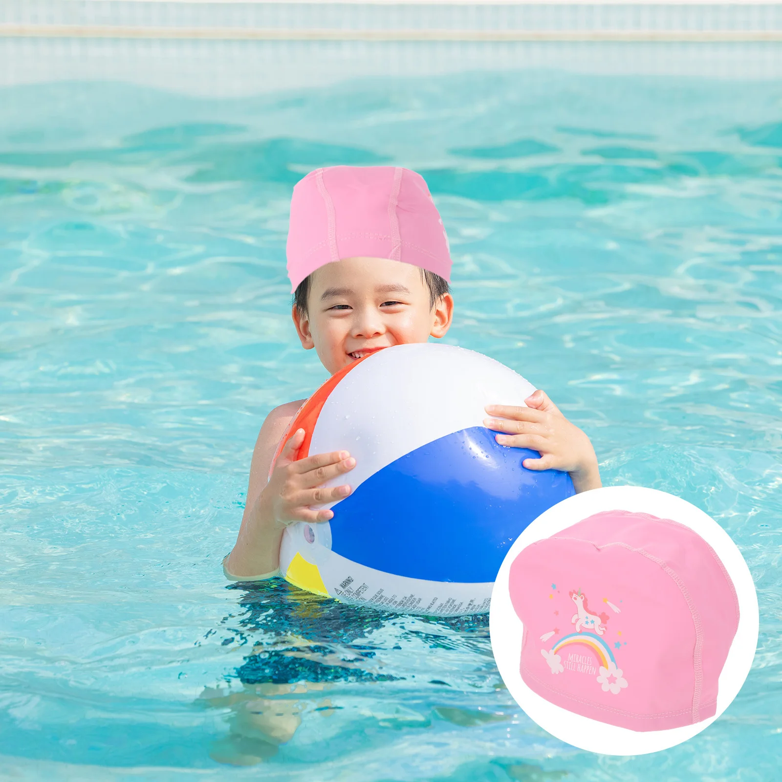 

Unicorn Swim Cap Waterproof Ear Guard Kids Elastic Bathing Hat Comfortable Swimming Pool Hair Protection for Girls