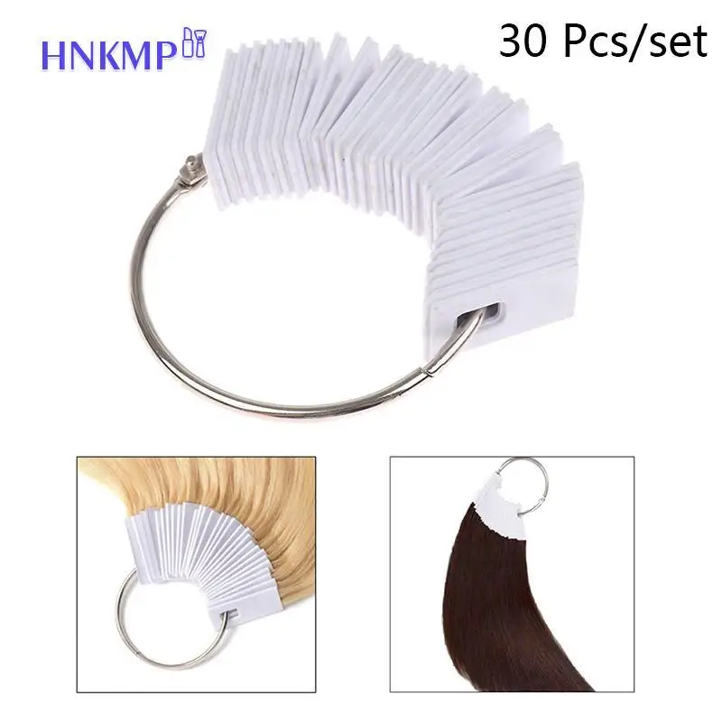 30Pc Hair Color Rings Hair Charts For Salon Hairdresser Dyeing Practice Swatches