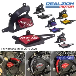 REALZION MT15 Engine Protector Cover CNC Aluminum Motorcycle Accessories Crash Protection Guard For MT-15 MT 15 2019 2020 2021