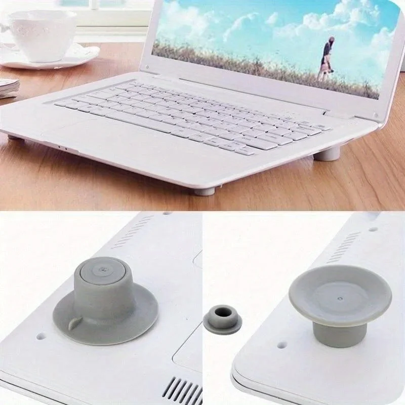 Set of 4 Portable Cooling Pads for Notebooks, Featuring Anti-Slip Mats, Laptops Stands,Designed to Enhance Cooling And Stabilit
