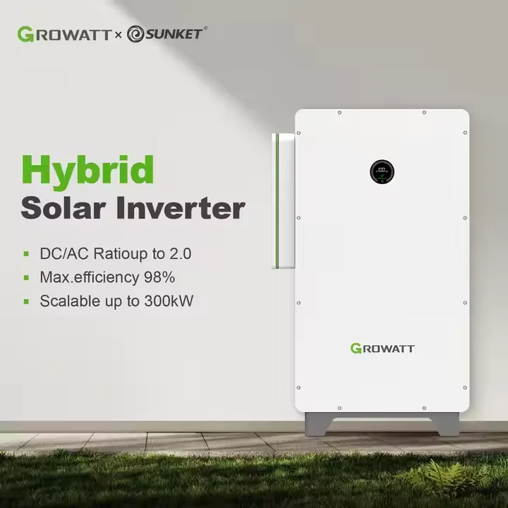 Growatt Solar Hybrid Inverter 50KW 100KW PV Warranty 10Years On Off Grid Solar Hybrid Inverter With WIFI