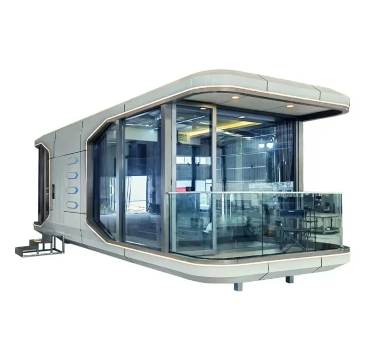 2025 Modern Eco-friendly Container Homes Mini Mobile Family Cabins, Trends Of Mini Airship Pods, Hotel Space Capsules