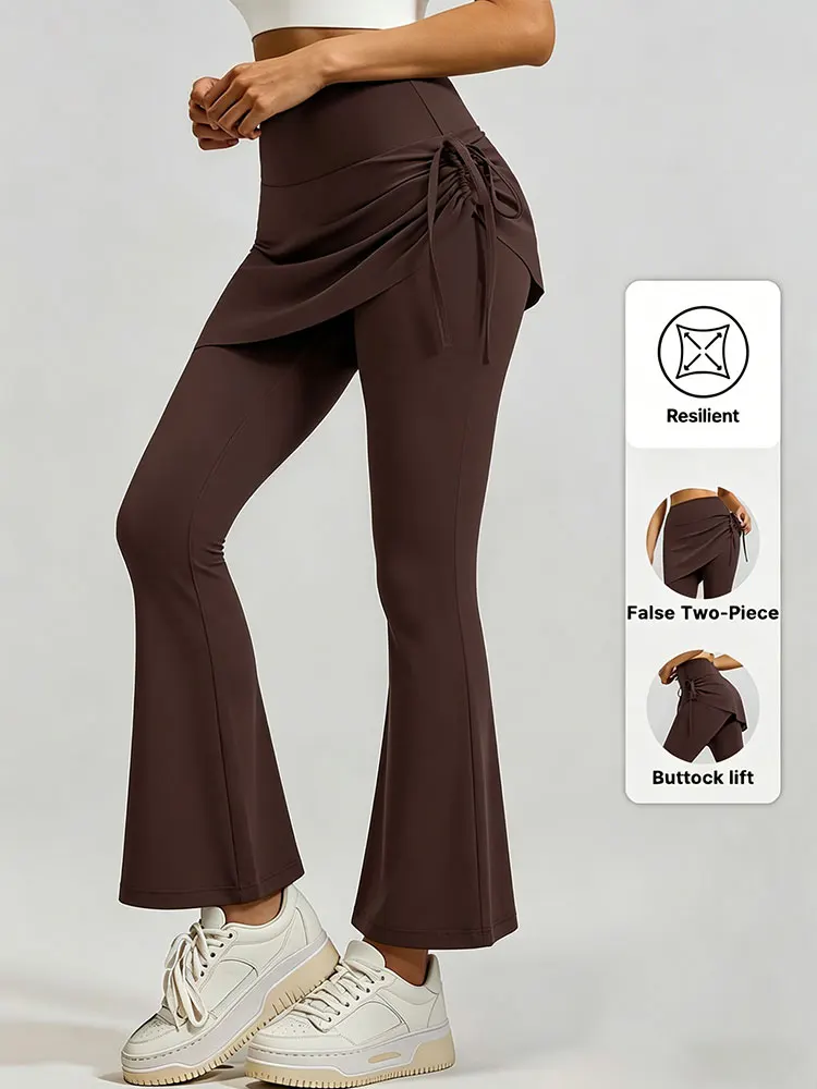 

Женские расклешенные длинные брюки с элегантным повседневным дизайном, с боковыми сборками, широкие джинсы, для отпуска и на каждый день, с высокой талией, утягивающие живот