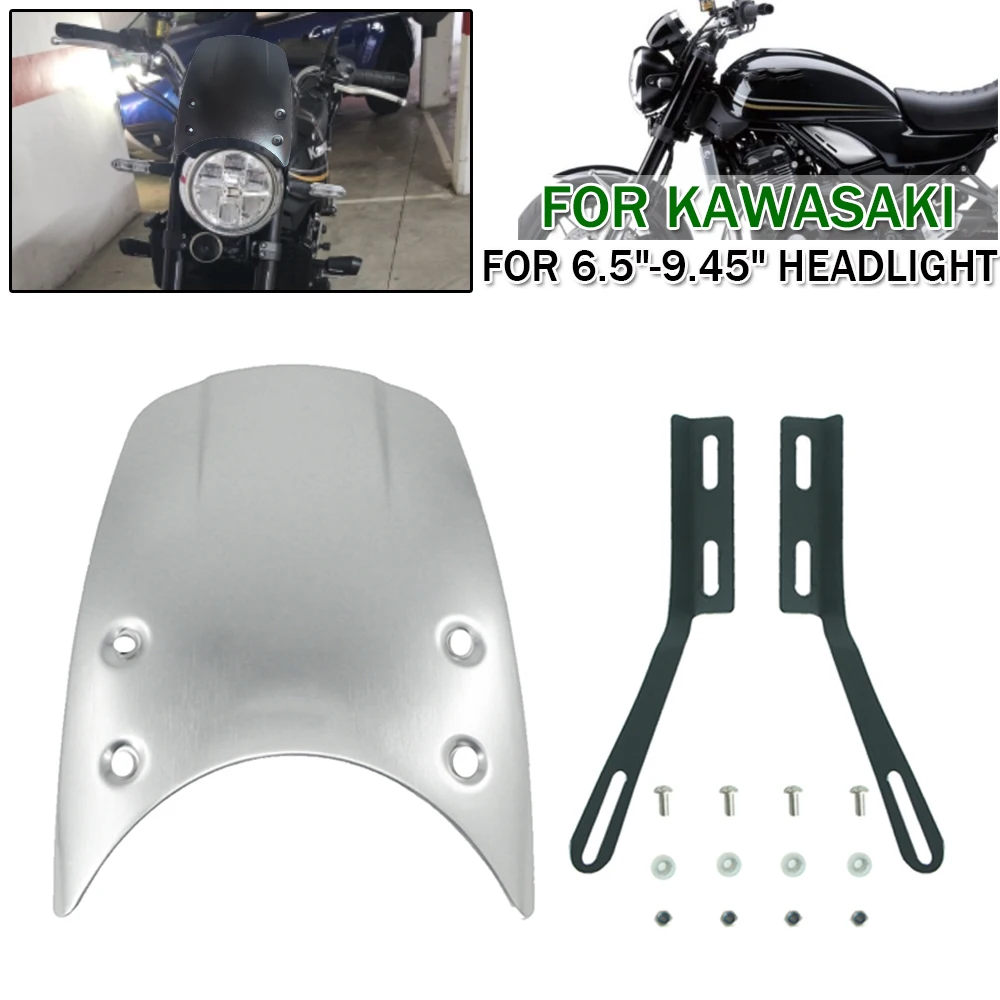 Motorcycle Adjustable Windshield Wind Deflector Visor For 6.5