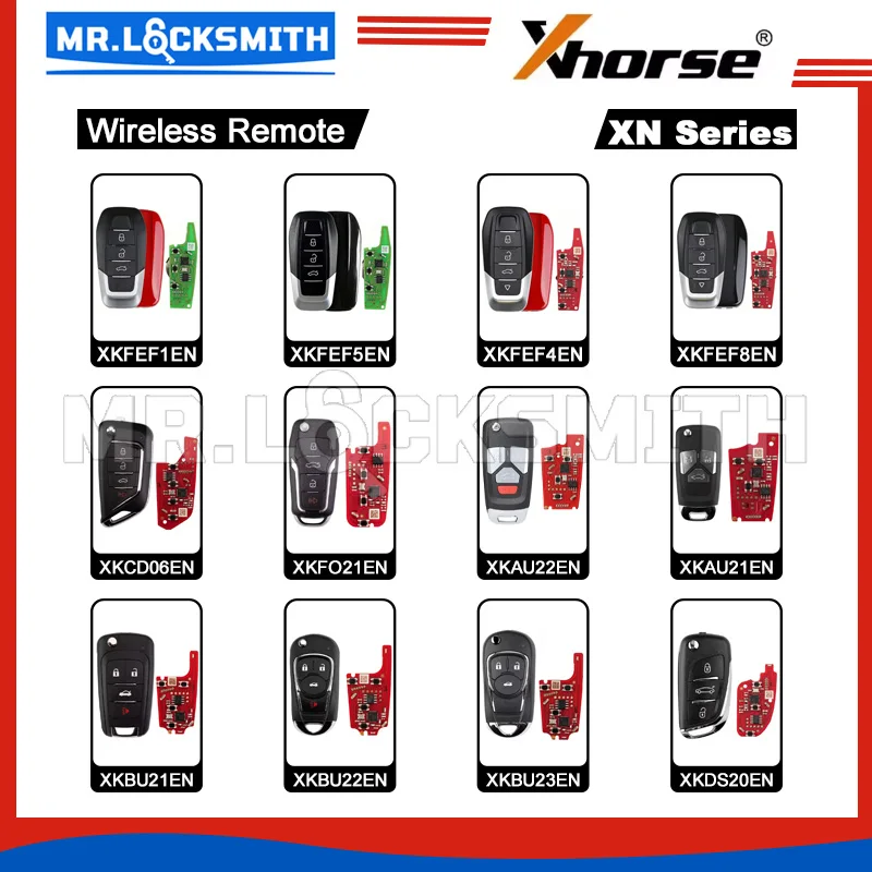 Xhorse XKFO21EN XKFEF1EN XKFEF5EN XKBU22EN XKCD06EN XKAU22EN XKDS20EN XKFEF8EN VVDI Wire Remote XK Series Universal Flip Car Key