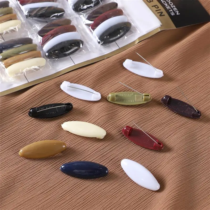 4 Stück ovale Schal Hijab Pins Sicherheits nadel Kunststoff Damen Dressing Zubehör Broschen für