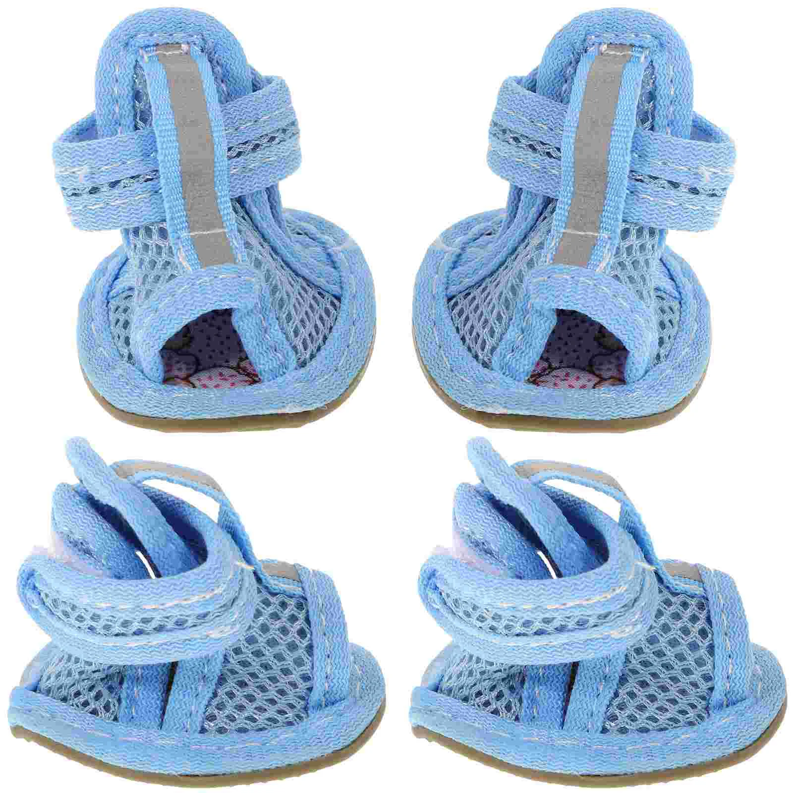 

4 Pcs Claw Shoes Girl Mini Slipper Boots Dog Booties for Hot Pavement Pet Supplies