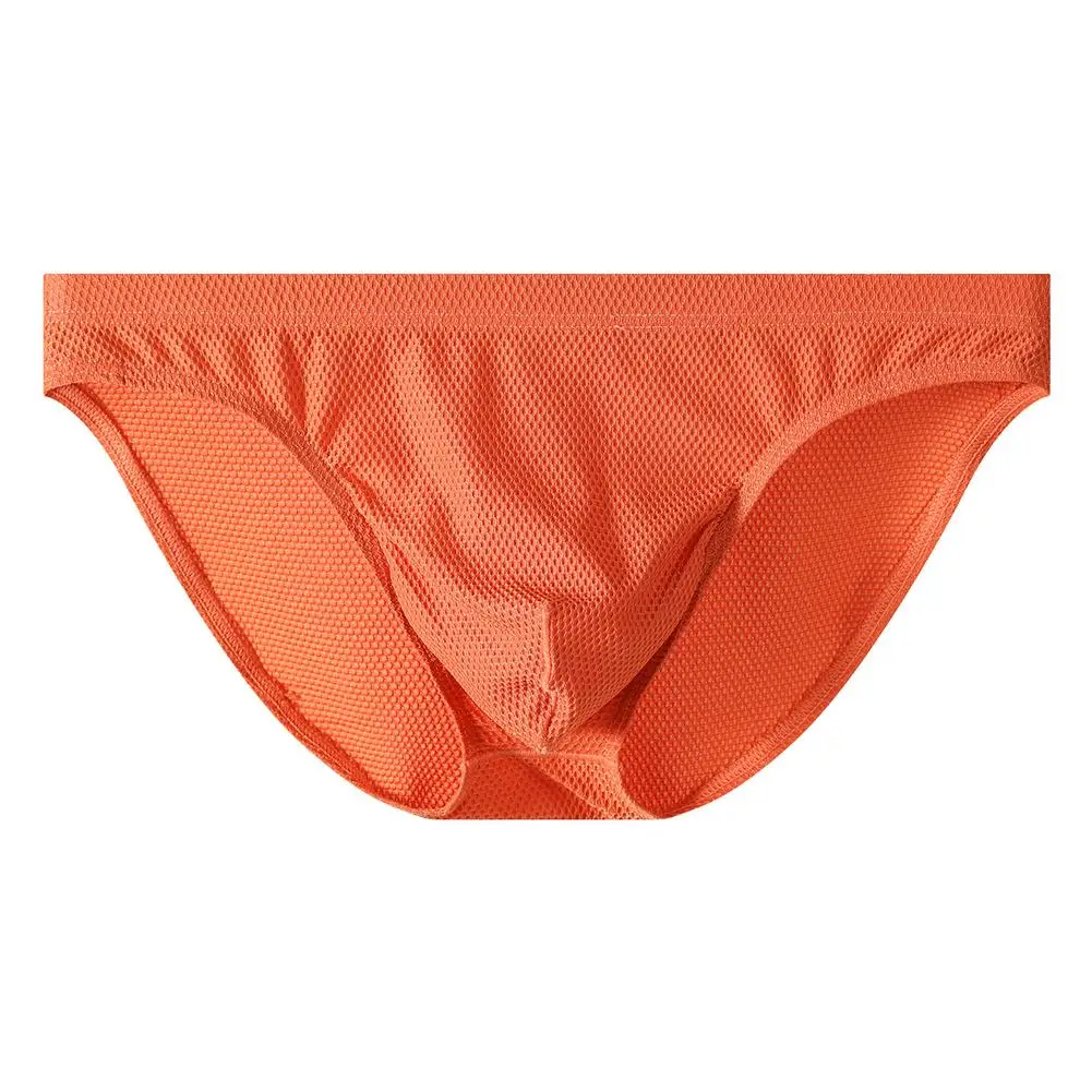 

Men Sexy Underwear U Convex Pouch Sexy Lingerie Ice Silk Underpants Men's Triangular Panties Stretch Trunks Breathable Briefs