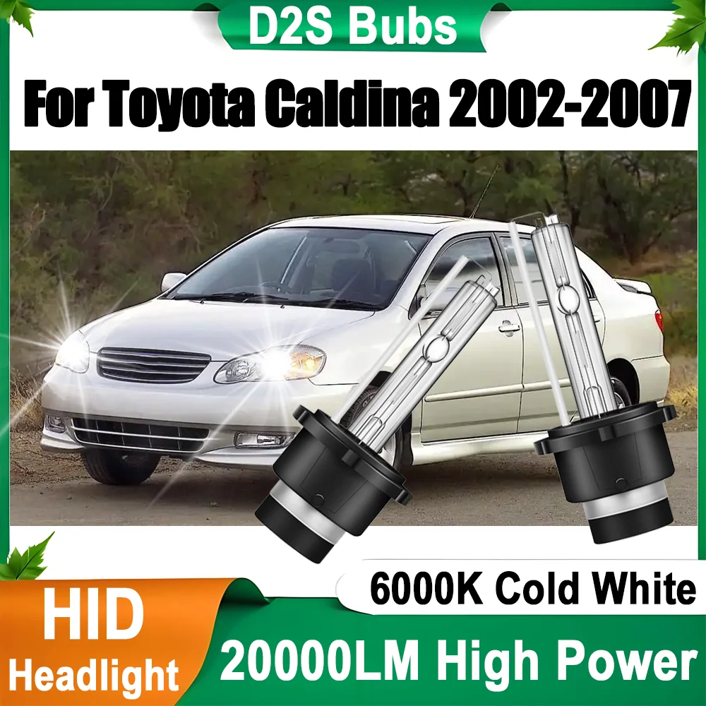 

2PCS High Power Xenon Lamps Plug And Play D2S Xenon Headlight 6000K Super Bright White Car Lights For Toyota Caldina 2002-2007