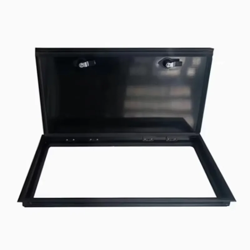 Aluminum Alloy RV Right Angle Luggage Door and Hinged Motorhome Hatch Door Panel New 1400x600mm view 4