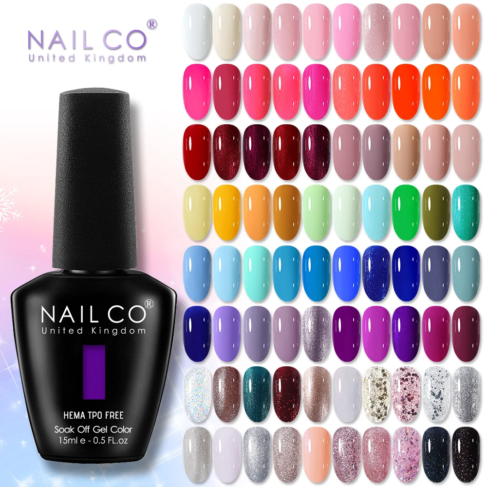 NAILCO Nail Gel Polish 15ml Color Gel Polish Soak Off Long Lasting UV Polish Gel HEMA TPO FREE Lakiery Hybrydowe Lacquer Varnish