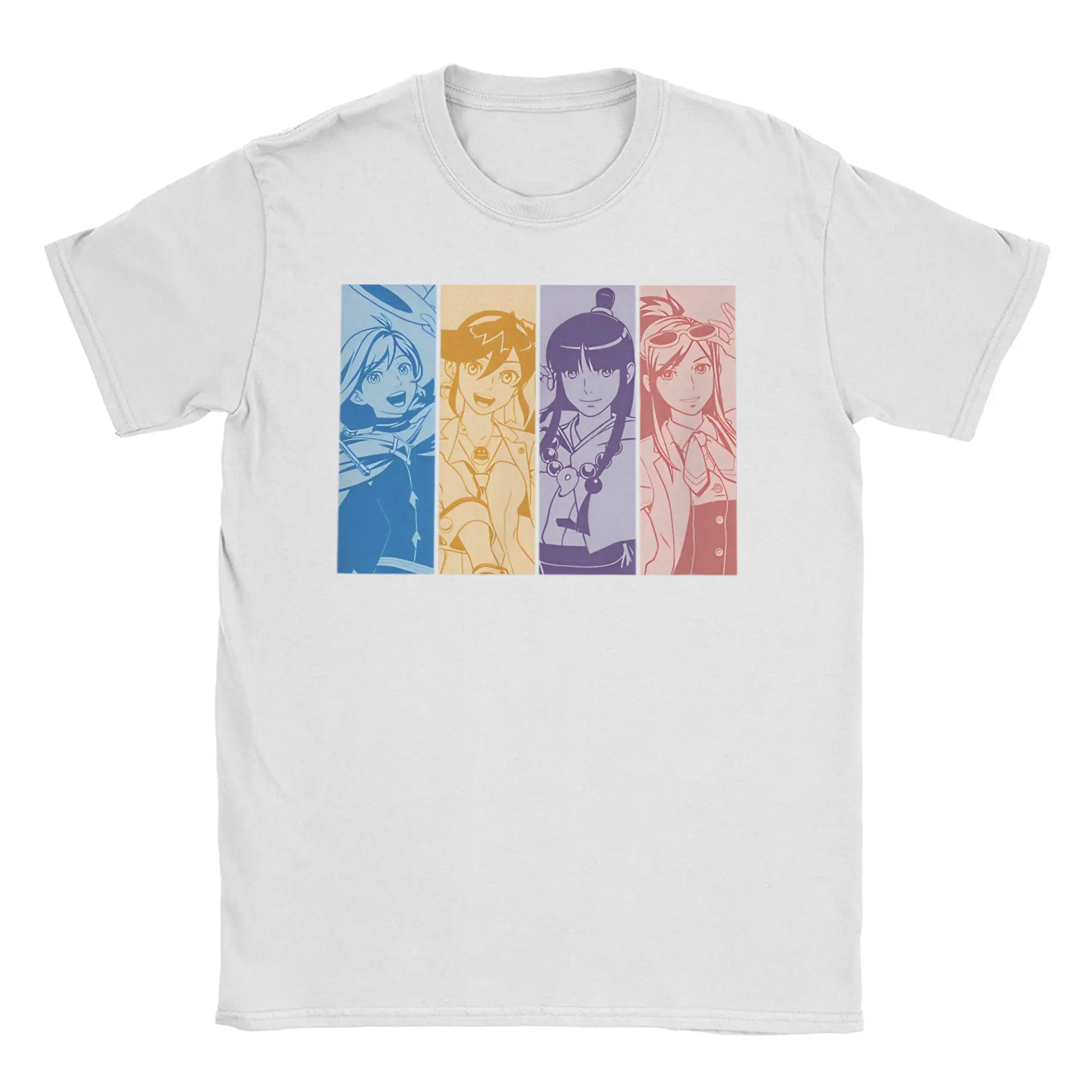 Apollo Justice Ace Attorney Trilogy Girls Selection T Shirts for Men Women Pure Cotton T-Shirt Round Collar Tee Shirt Clothing