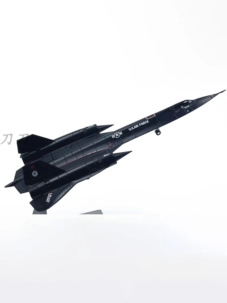 Diecast 1:144 Scale American SR-71 Blackbird Supersonic Alloy Finished Aircraft Simulation Model Static Decoration Souvenir Gift