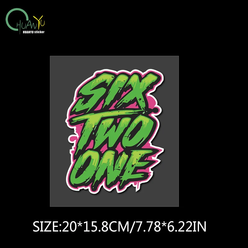 Six Two One Spray Sticker Set, JDM Street Art Vinyl Decal for Motorcycle, Helmet & Laptop