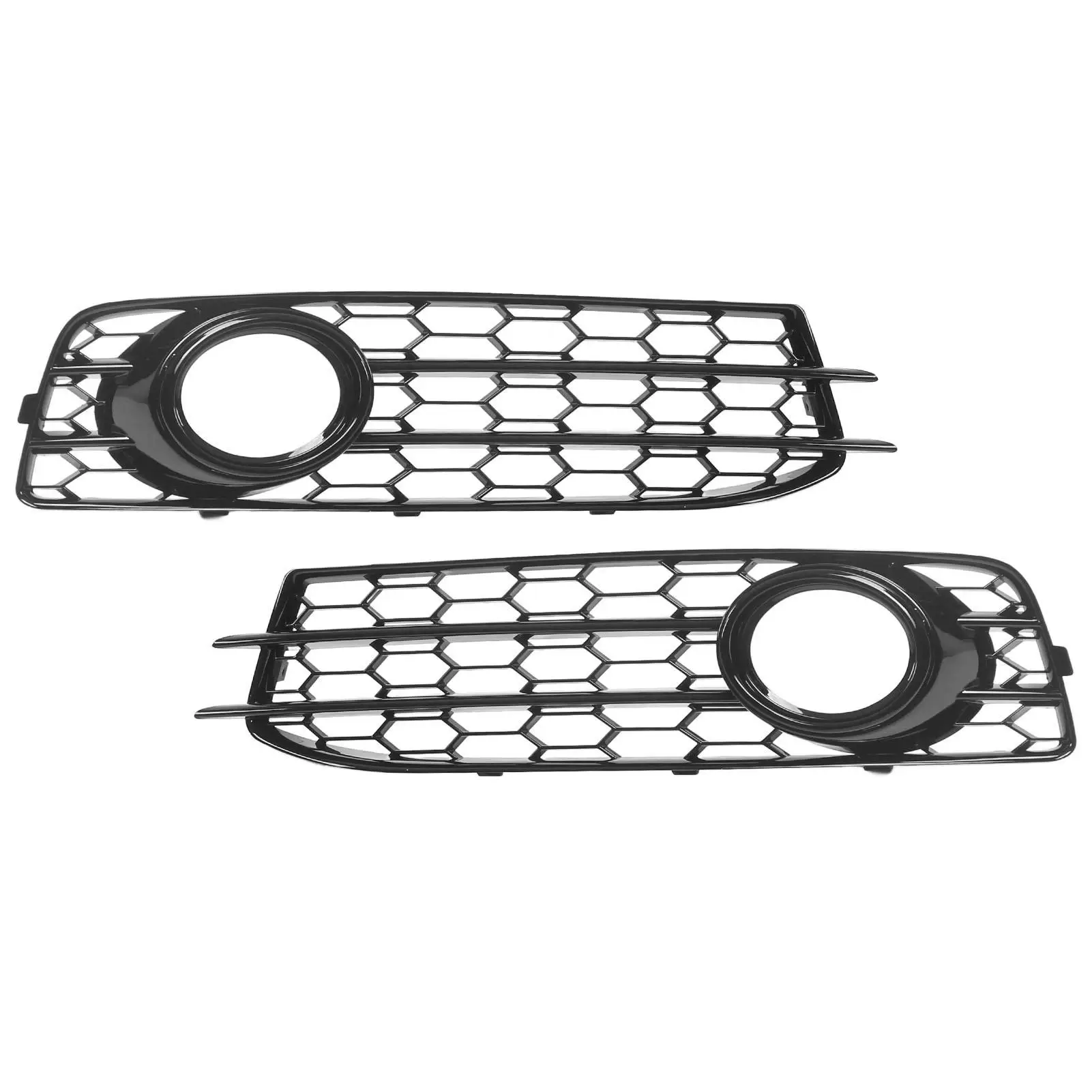 

2pcs Front Fog Light Grille Left Right 8P0807682 Glossy Black Replacement for Audi A3 8P 2008-2012