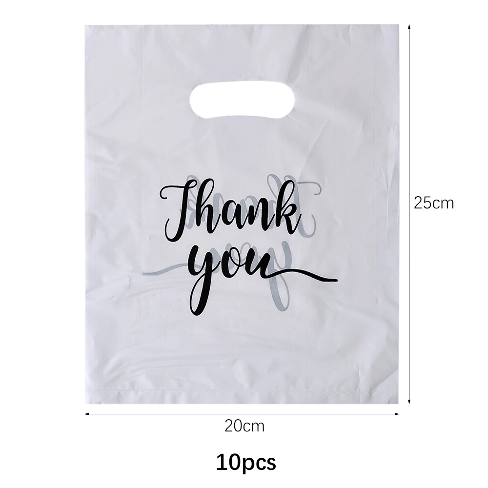 10/50/100 Stück Dankeschön-Geschenktüte aus Kunststoff, Einkaufstasche, Süßigkeitentüten, Geburtstag, Hochzeit, Party, Gastgeschenke, Süßigkeiten-Plätzchenverpackungen – Detail 6