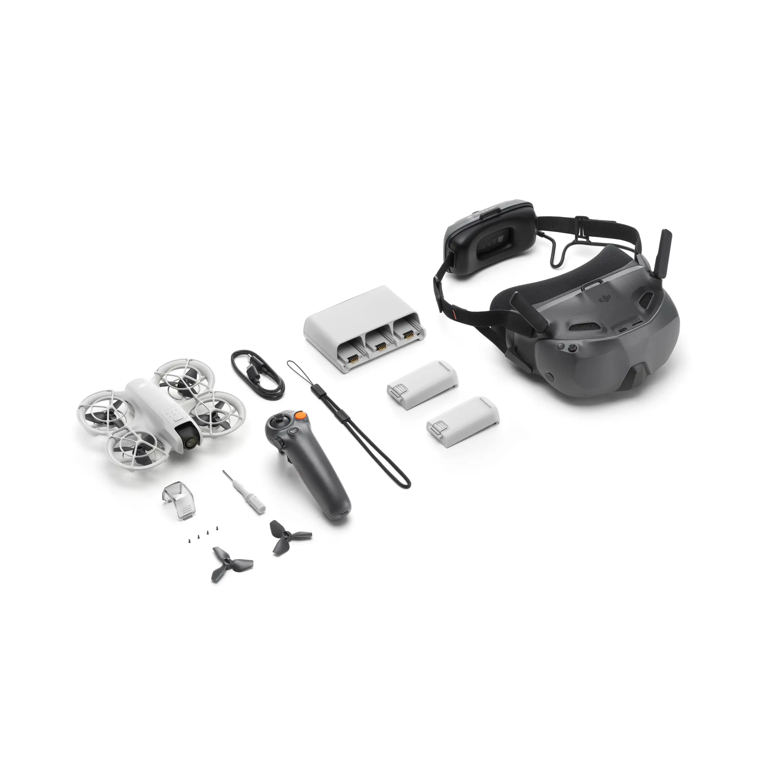 DJI NEO Fly More Combo FPV Drone 4K Ultra-Stabilized Video Palm