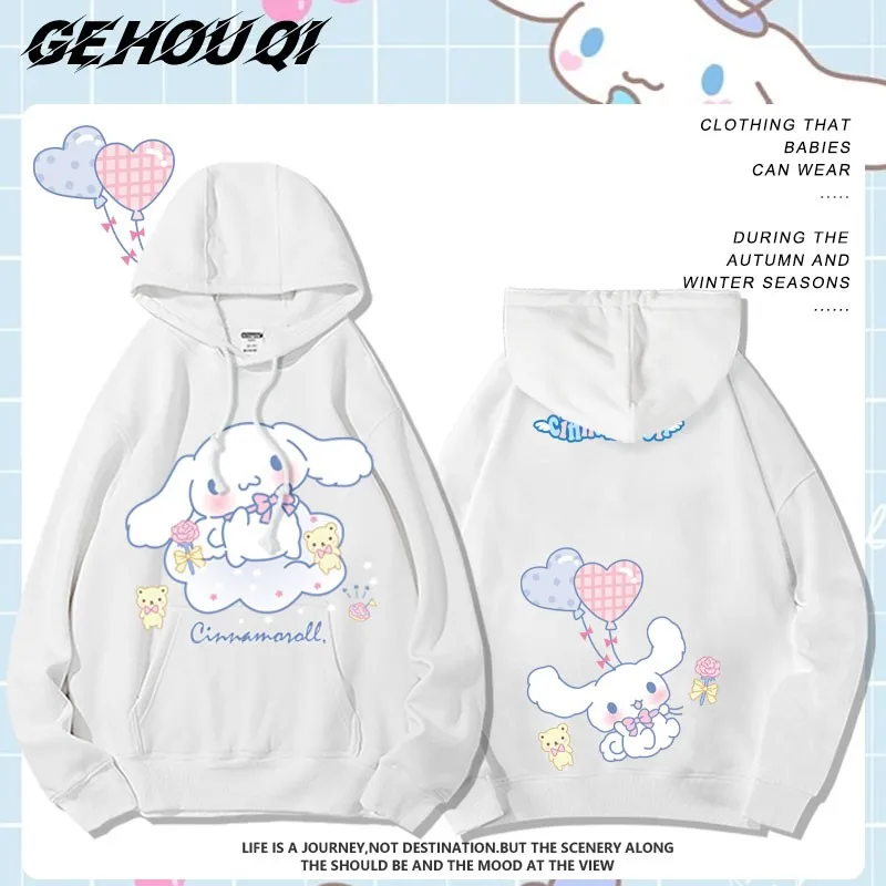 

Laurel Dog Joint Hoodie Women's Big Children Sanrio And Girls' Coat Big Ear Dog Printed Children's Autumn Clothes Cotton