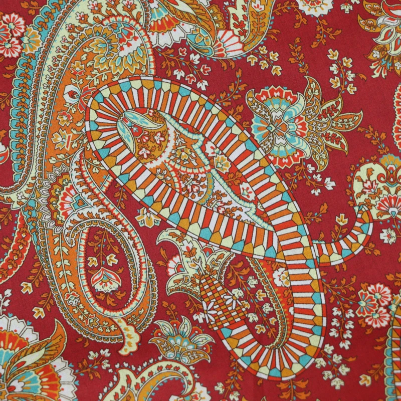 Snake Floral 100% Cotton 80S Like Liberty Fabric Digital Printed For Sewing Cloth Dress Skirt Kids Designer Poplin Tela