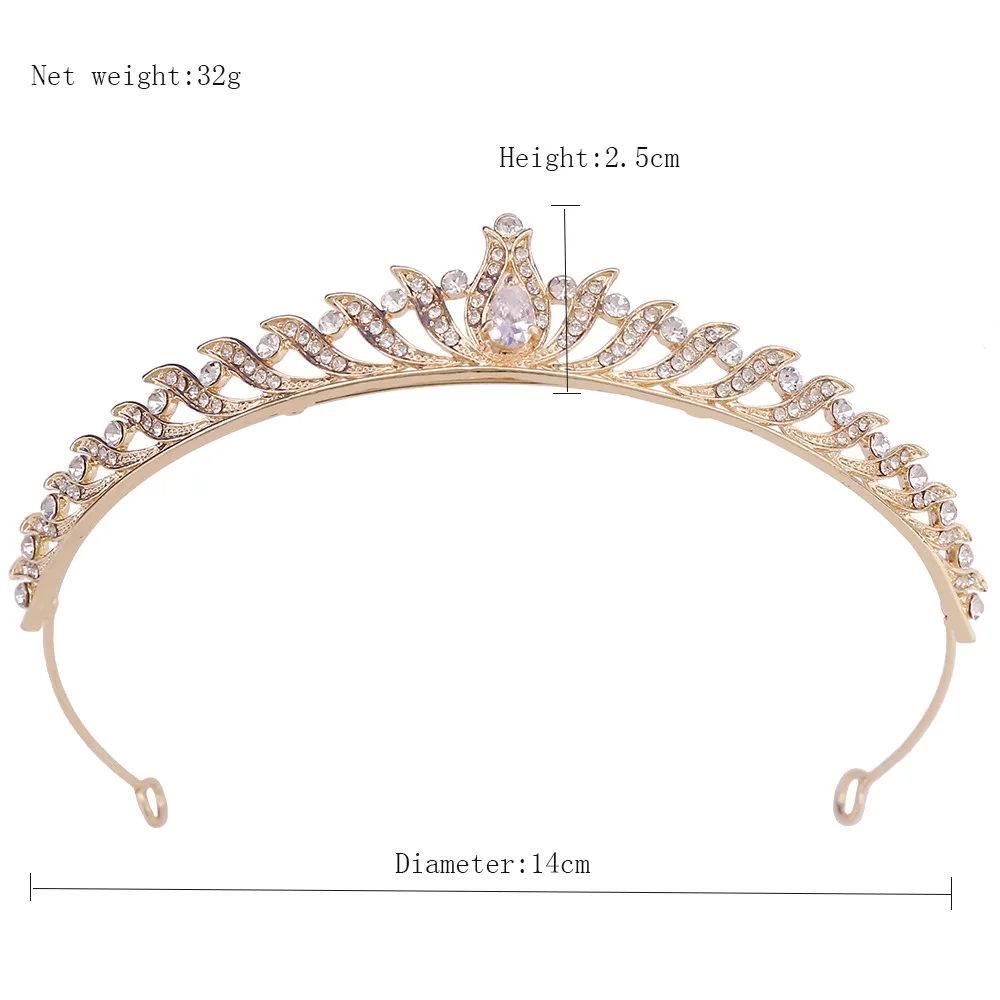 DIEZI Korean Elegant Small Rhinestone Crystal Crown Tiara Women Wedding Party Headdress Bridal Hair Dress Accessories Tiaras