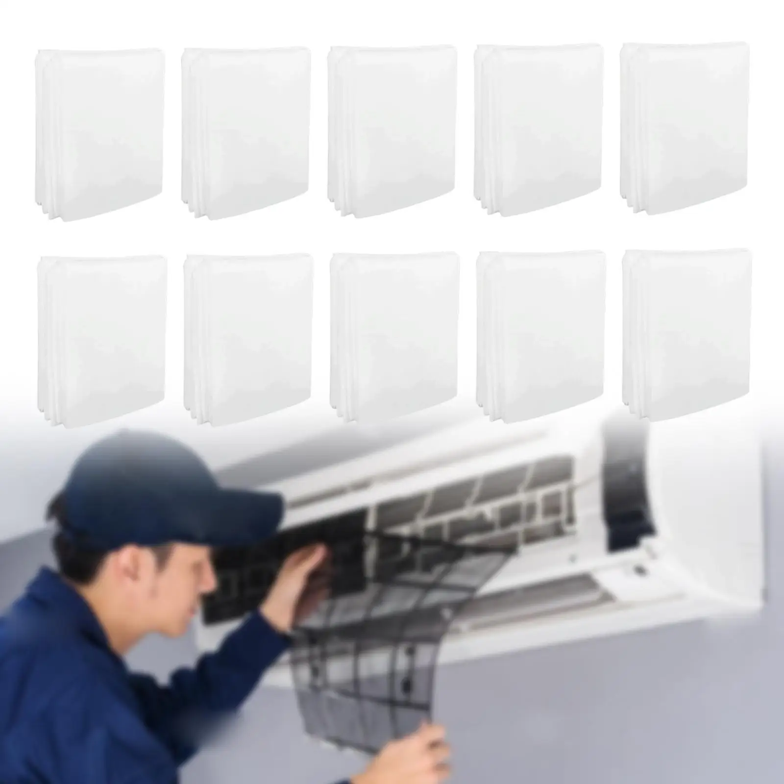 

10 Air Conditioner Filter Can Cut Office Cooling System Floor Air Vent Filter Screens Replaces for Bedroom Hotel RV Household