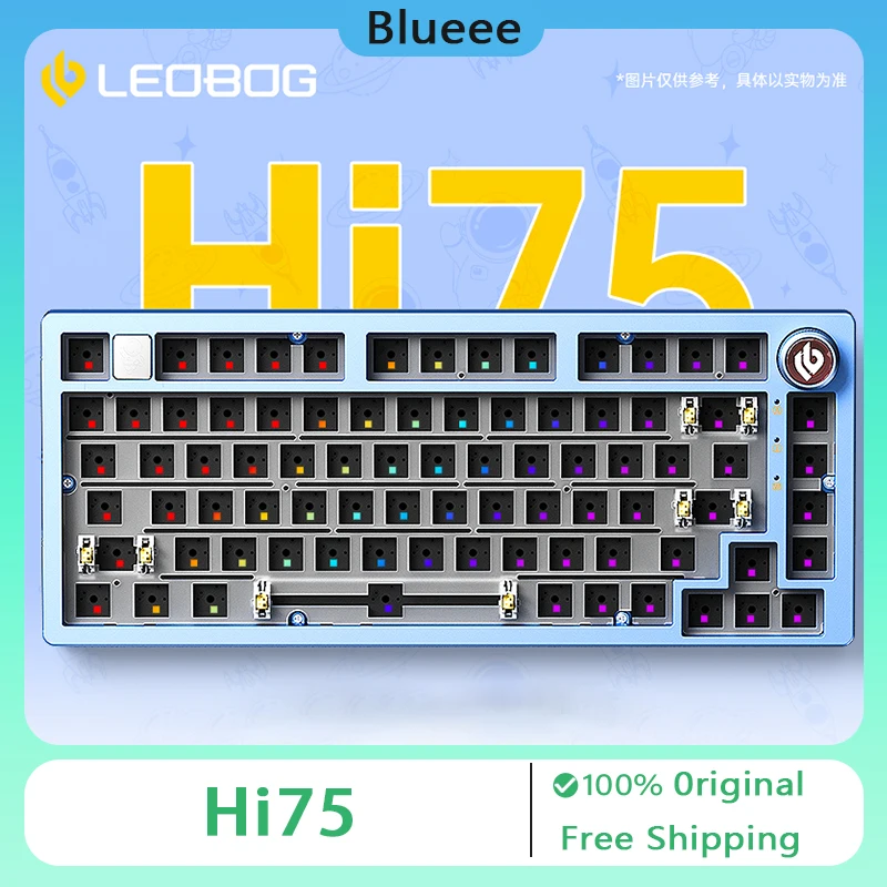 LEOBOG HI75 Customized Mechanical Keyboard Kit Aluminium Alloy E-sports RGB Backlit Hot Swap 81Keys HIFI Sound Gaming Keyboard