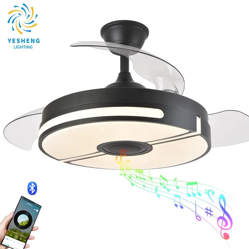 Ceiling Fan With Light Fixtures For Bedroom With Remote Quiet Silence Modern Ceiling Uk Led Fan And Light With Speaker