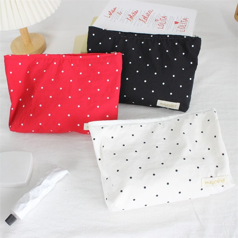 Korean Quilted Floral Makeup Bag Portable Large Capacity Brush Wash Bag High Beauty Travel Hand Cosmetic Storage Pouch