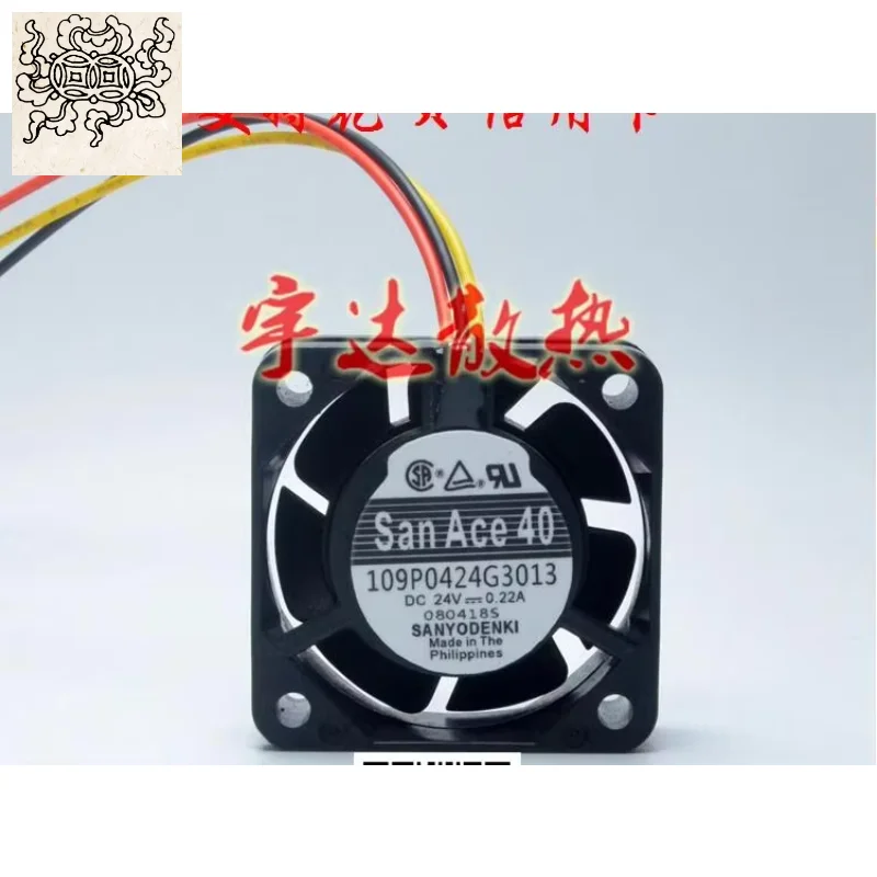 

Ltsf For SANYO DENKI 109P0424G3013 DC 24V 0.22A 40x40x15mm 3-Wire Server Cooling Fan