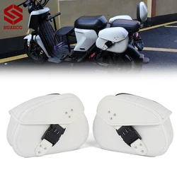 White Waterproof Motorcycle Tail Bag Multifunction Motorcycle Rear Seat Bag High Capacity