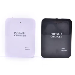 1Pc New 4 Slots AA Battery USB Power Bank Charger Case Box Battery Charger Emergency Power Charge Box Mobile Phone Charging Base