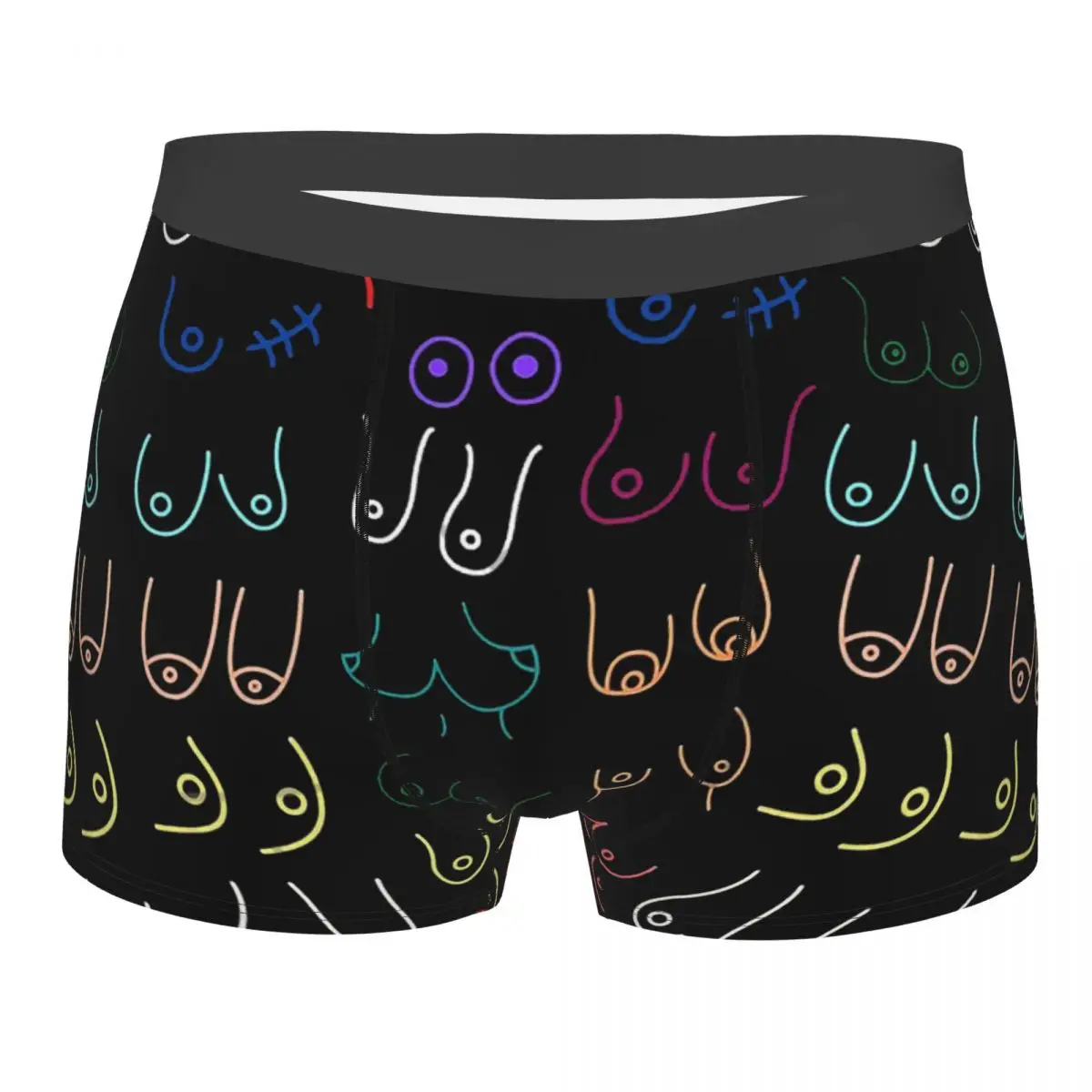 Cute BOOBS Underpants Breathbale Panties Men's Underwear Ventilate Shorts Boxer Briefs