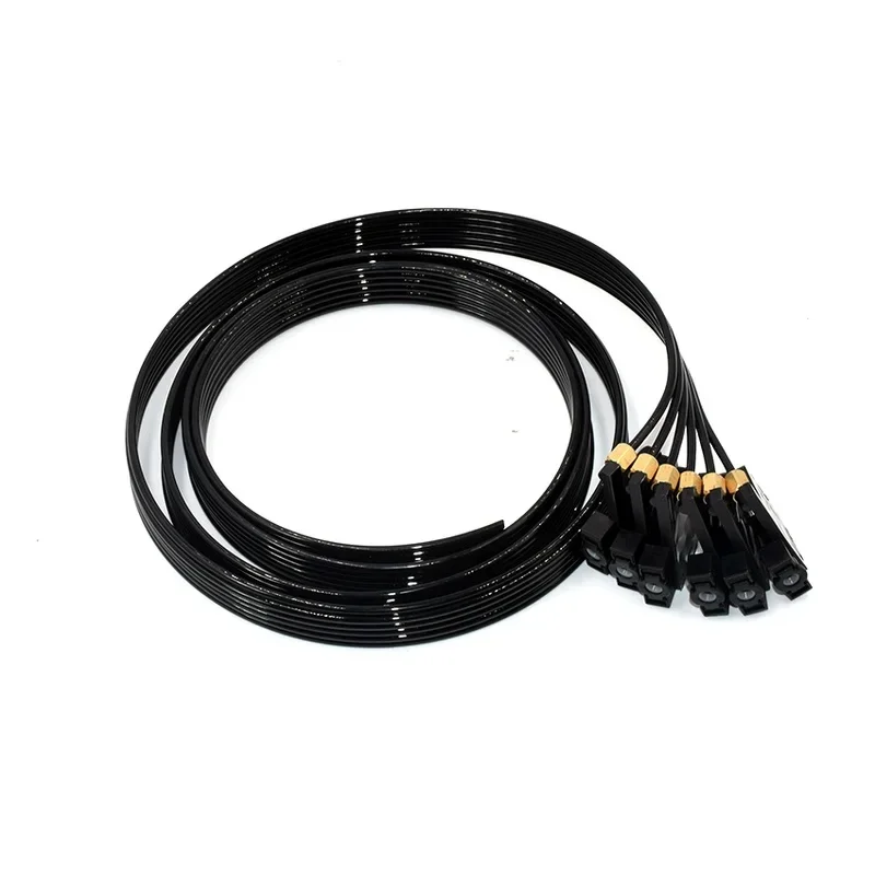 1.5m 6 Color UV Ink Tube Hose Pipe Line With Square Small Damper Screw Nuts Oring For Epson R1390 L800 L805 L1800 R330 Printers