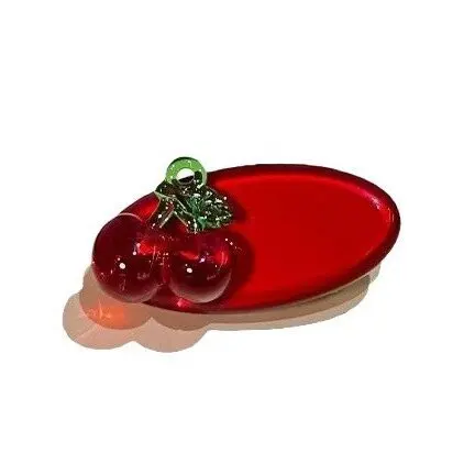 Beautiful Red Cherry Hair Clips for Woman High Quality Transparent Red Fashionable Student Hair Clips