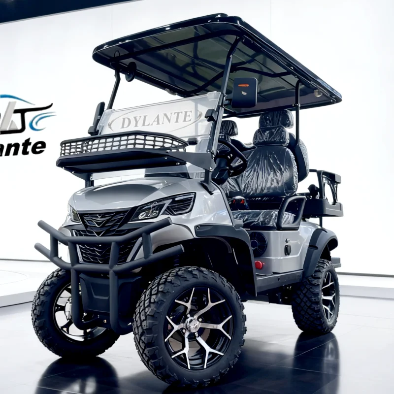 

Электрическая тележка для гольфа Внедорожник Двухместная тележка для гольфа 60 В 72 В Специальный багажник на крышу Туристический электрический экскурсионный автомобиль