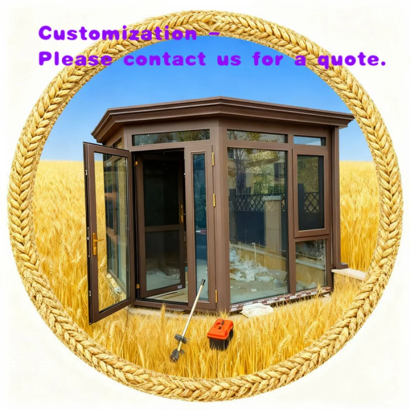 custom.Modern Four Season Aluminum Glass Room with Roof Design Residential & Hotel Use