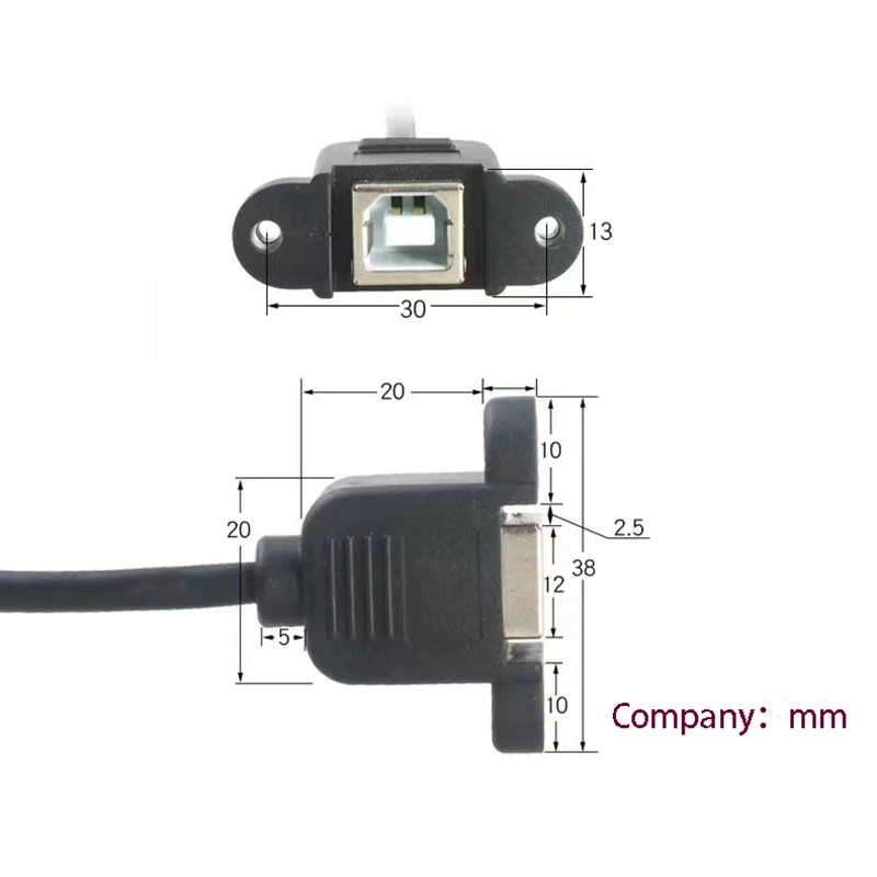 귀와 너트를 가진 여성 머리, 50 Cm AF / AF 및 고정 순수한 구리 철사를 가진 USB 여성-여성 머리