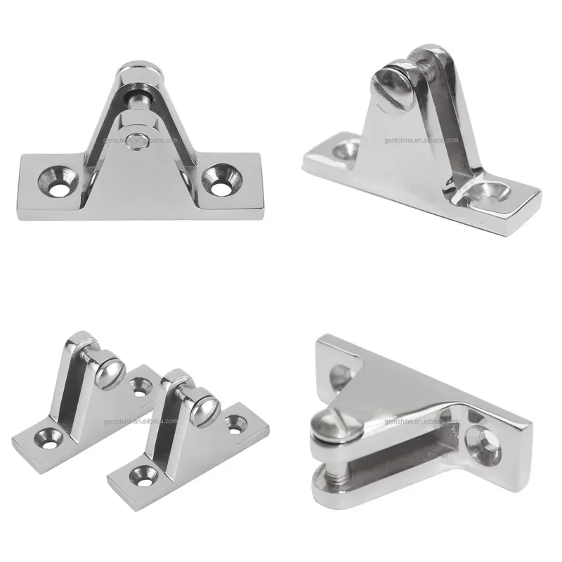 Stainless Steel 316 Marine Awning Fittings, Marine Hardware 90 Degree Rotary Deck Hinge Bracket with Removable Pins