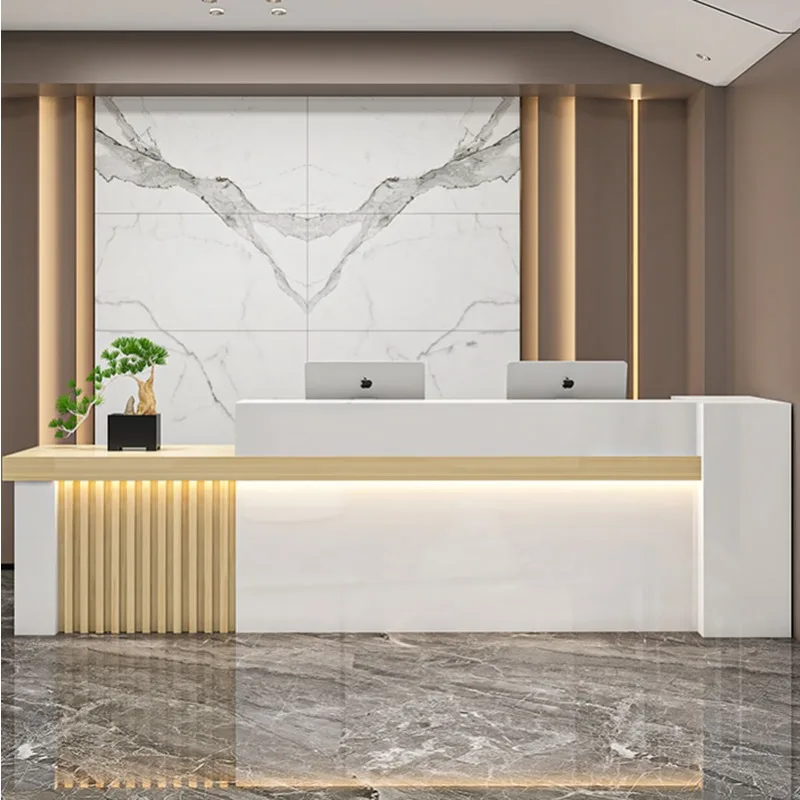 Bar Counter Reception Desk Modern Check Out Restaurant Office Console Cabinet Front Desk Standing Recepcion Mostrador Furniture