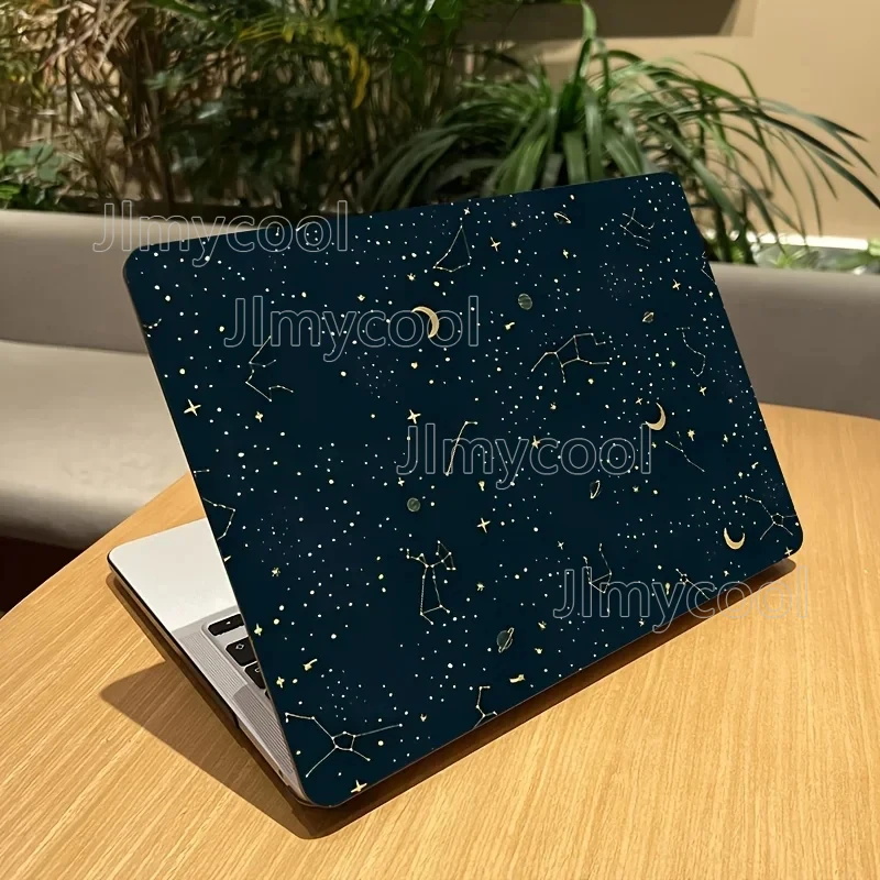 

2 упаковки наклеек для ноутбука «Звездное небо», виниловые, устойчивые к царапинам, простые художественные стили, подходят для ноутбуков от 12 до 15 дюймов, самоклеящаяся наклейка