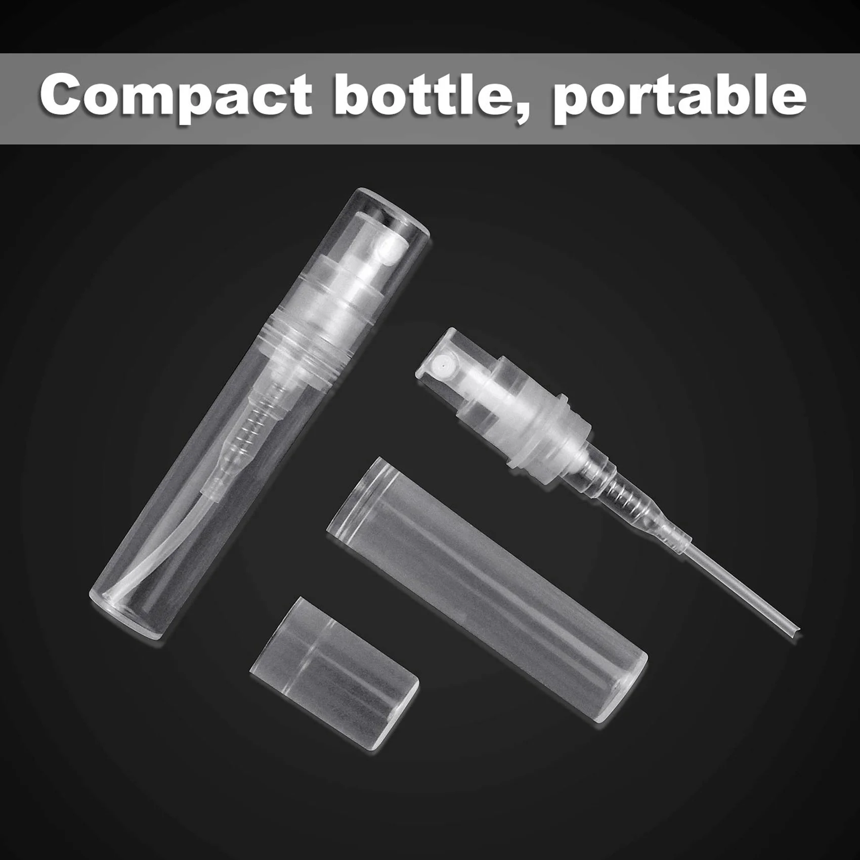 HLZS-100 Pcs Disposable Perfume Atomizer, Clear Plastic Spray Bottle Portable Fragrance Spray Bottle - 3Ml